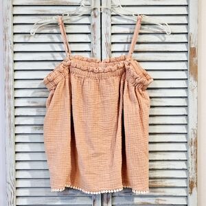 WISHLIST APPAREL BOHO ROMANCE HALTER TOP Women L Soft Petal Pink Coquette Lolita